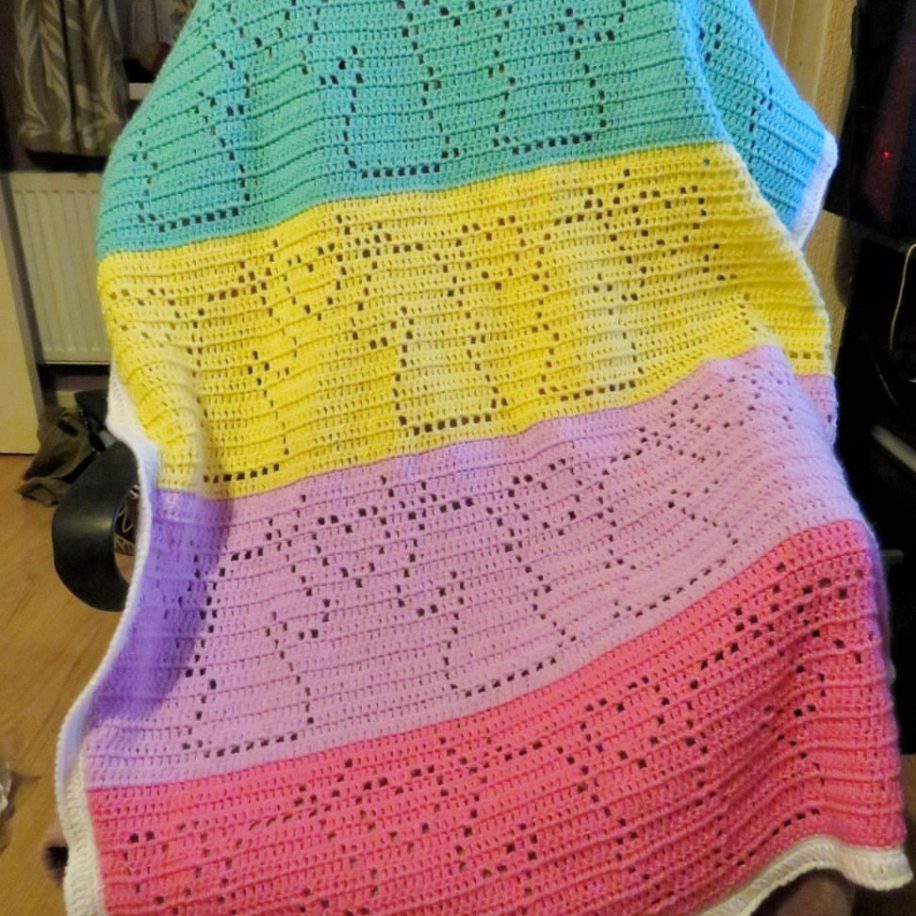 crochet unicorn blanket pattern Mayhem & Majesty