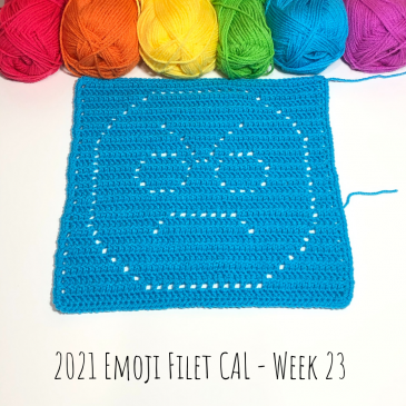 2021 Emoji Filet CAL – Free Emoji Crochet Pattern – Week 23