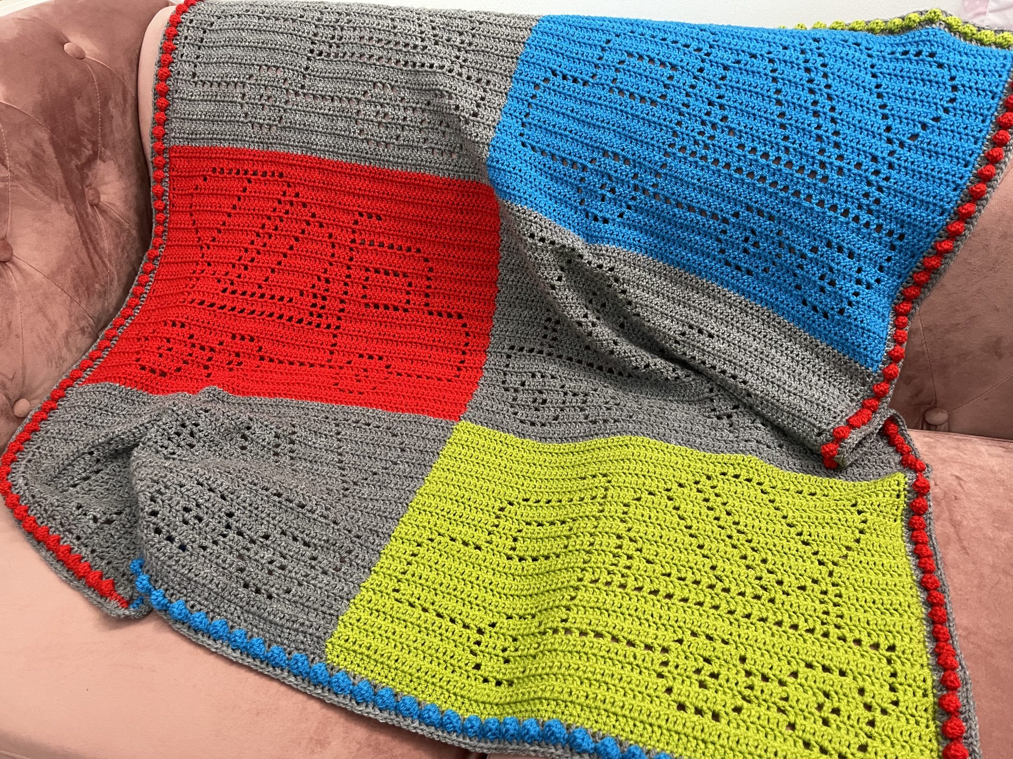 How to Color Block in a onepiece Crochet Blanket Mayhem & Majesty