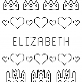 CUSTOM Filet Lettering Panel Pattern