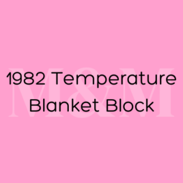 1982 January Temperature Blanket Block